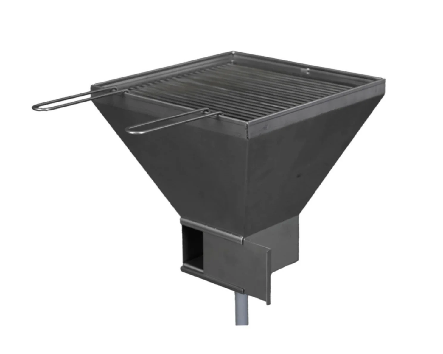 Holzkohlegrill aus Edelstahl 40 x 40 cm