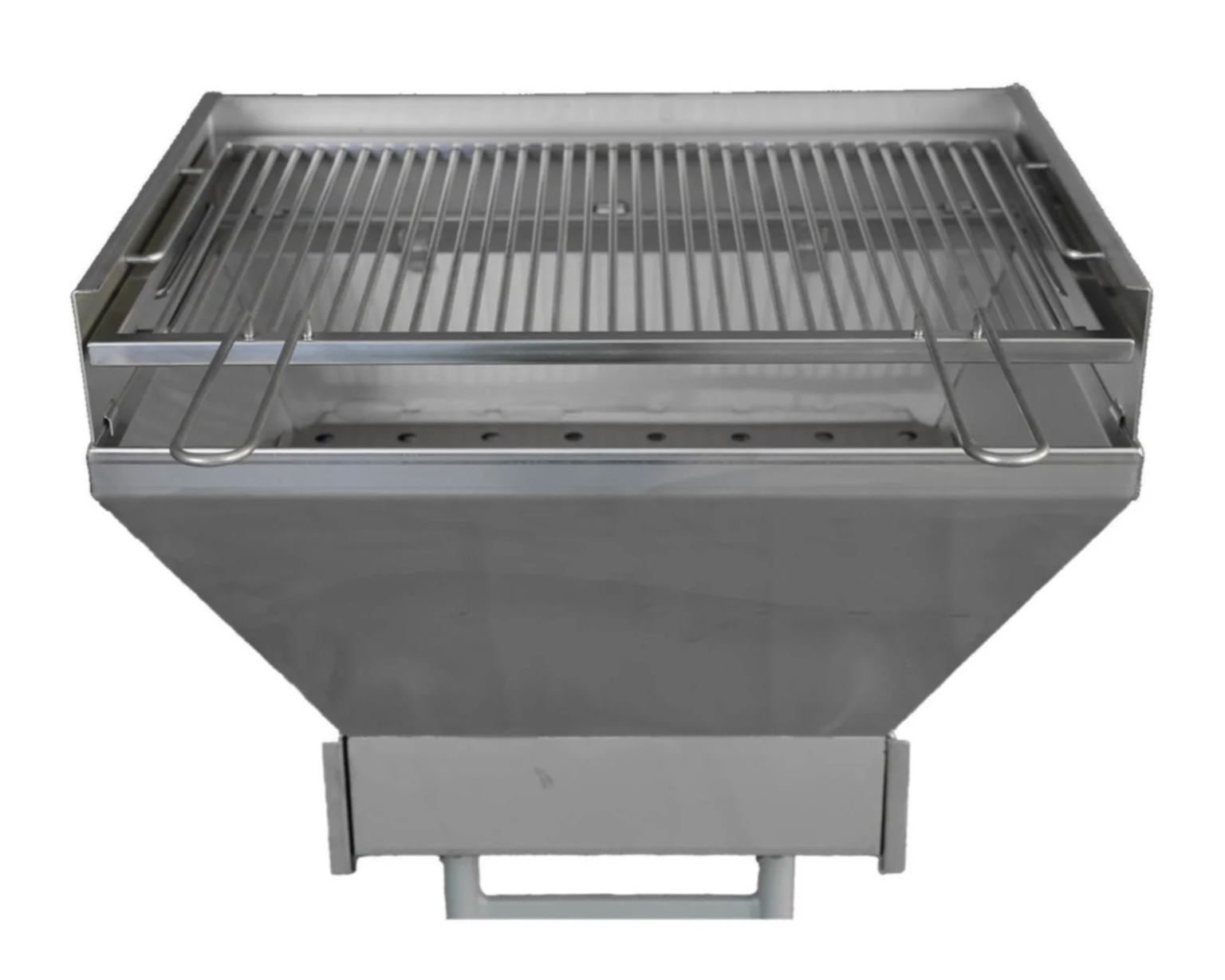 Holzkohlegrill aus Edelstahl 40 x 60cm Grillrost höhenverste